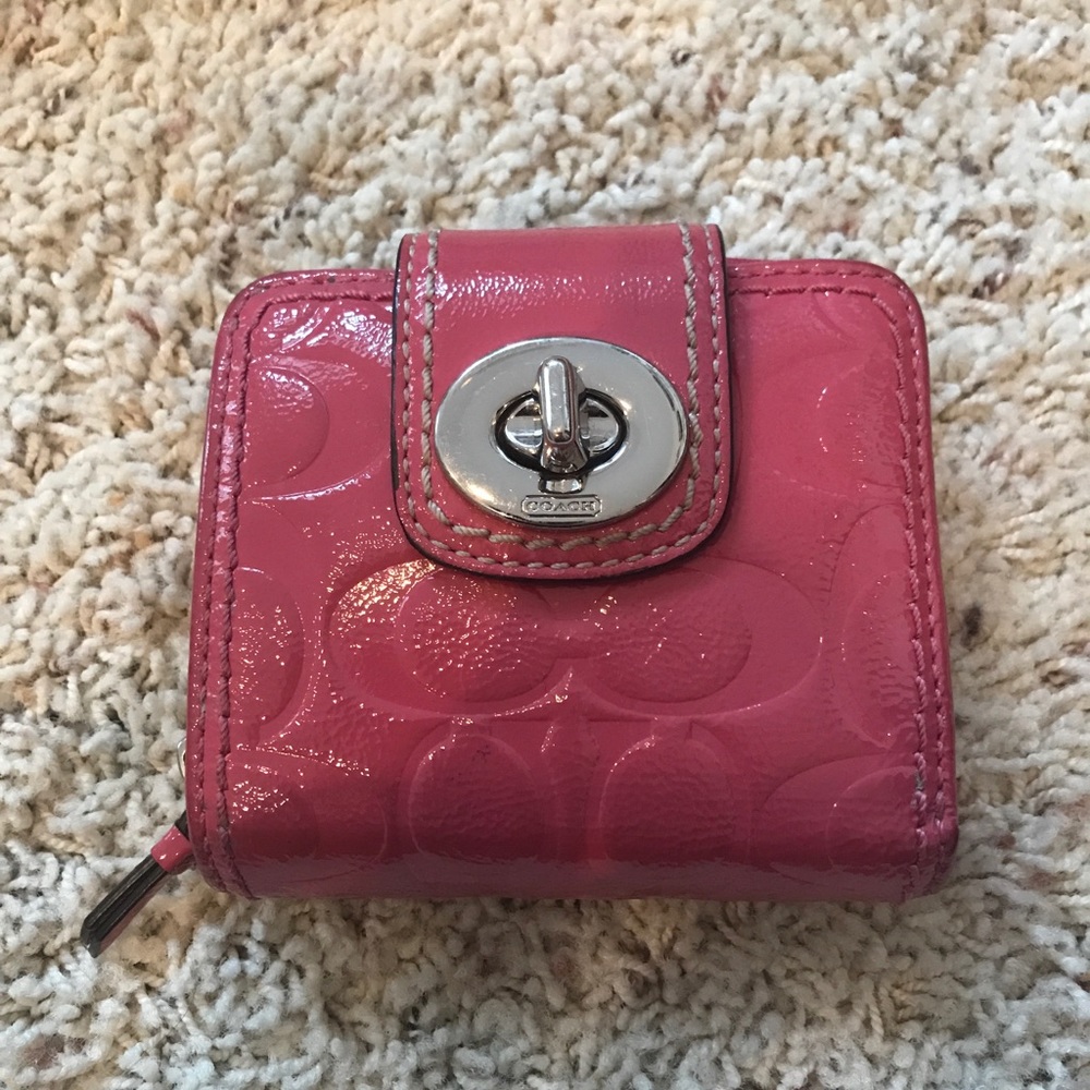Coach pink wallet
